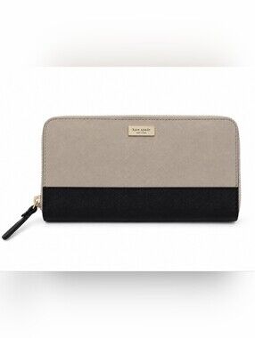 Kate Spade New York Women's Black and Cream Wallet